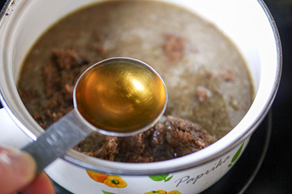 ごぼうと椎茸のポタージュスープ　工程4